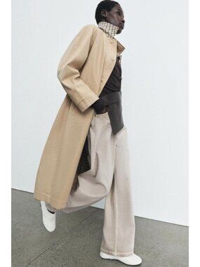 ZARA REVERSIBLE PLAID TRENCH COAT ZW COLLECTION